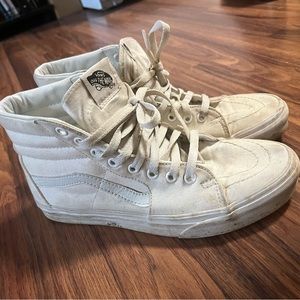 White Hi-Top Vans (Needs to be Cleaned)